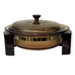 Vintage Vision Serving‎ Bowl with Stand and Lid